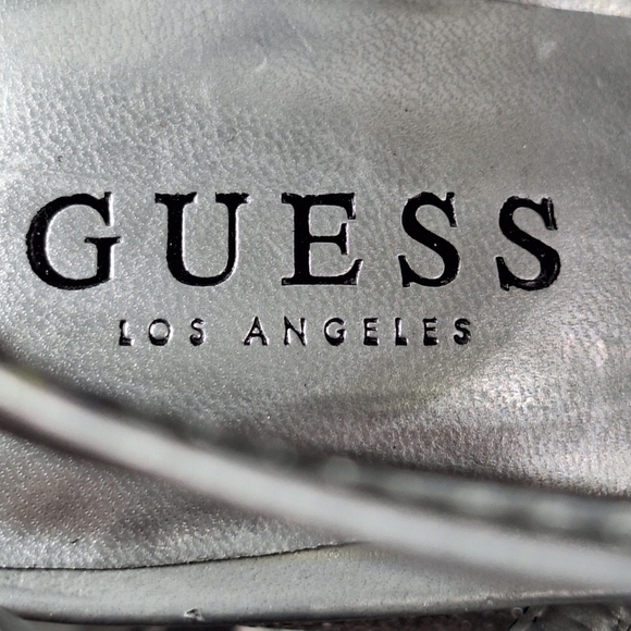GUESS NEW Silver Rhinestone Platform Night Out Bling Glam Dressy Heels Size 9.5 - Picture 8 of 12